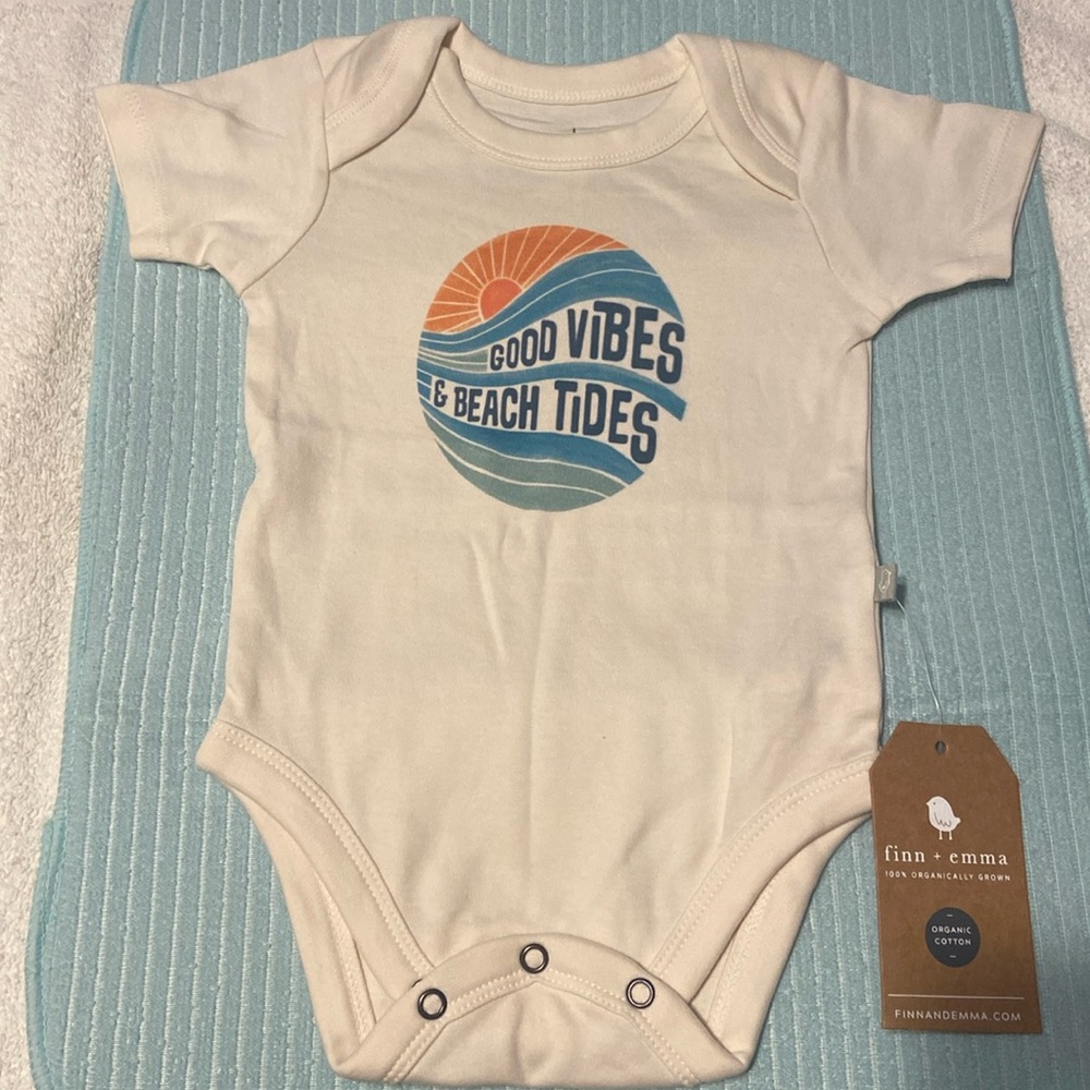 🌸NWT Finn + Emma Good Vibes E Beach Tides One Piece 6-9M